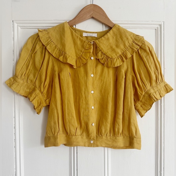 Doen Tops - DÔEN Sparrow Top in Semolina. Size Small.